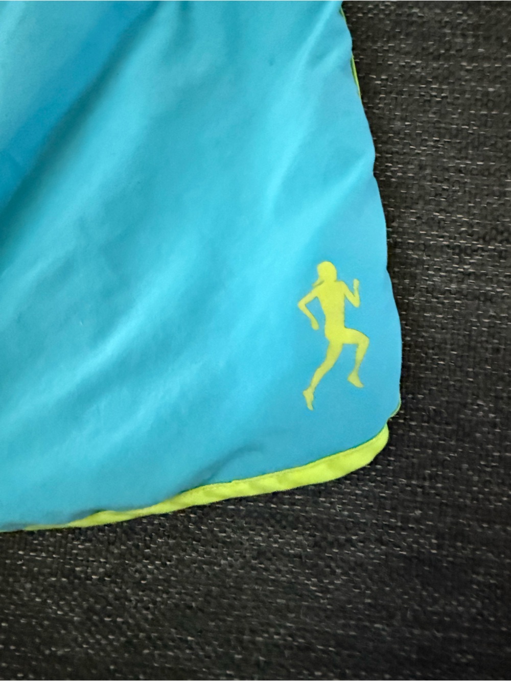 Adidas Women's Aqua Blue Athletic Shorts with Neon Yellow Trim size Medium - Picture 5 of 9